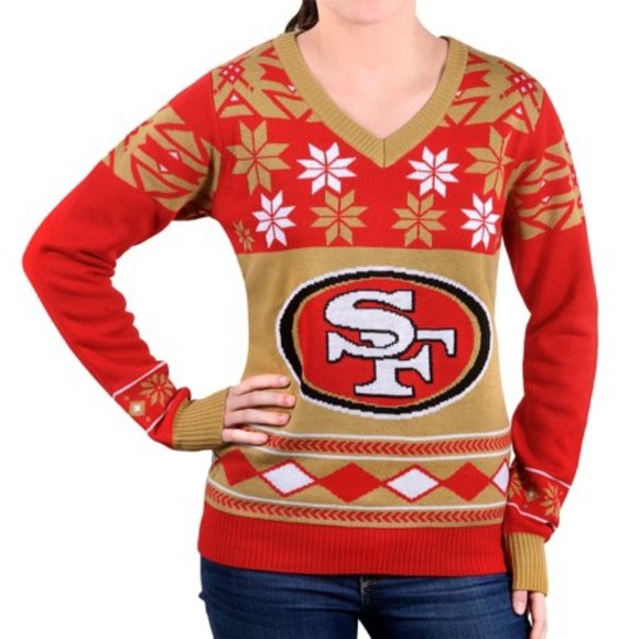 San Fran 49ers ugly Christmas sweater. - Picture 2 of 4